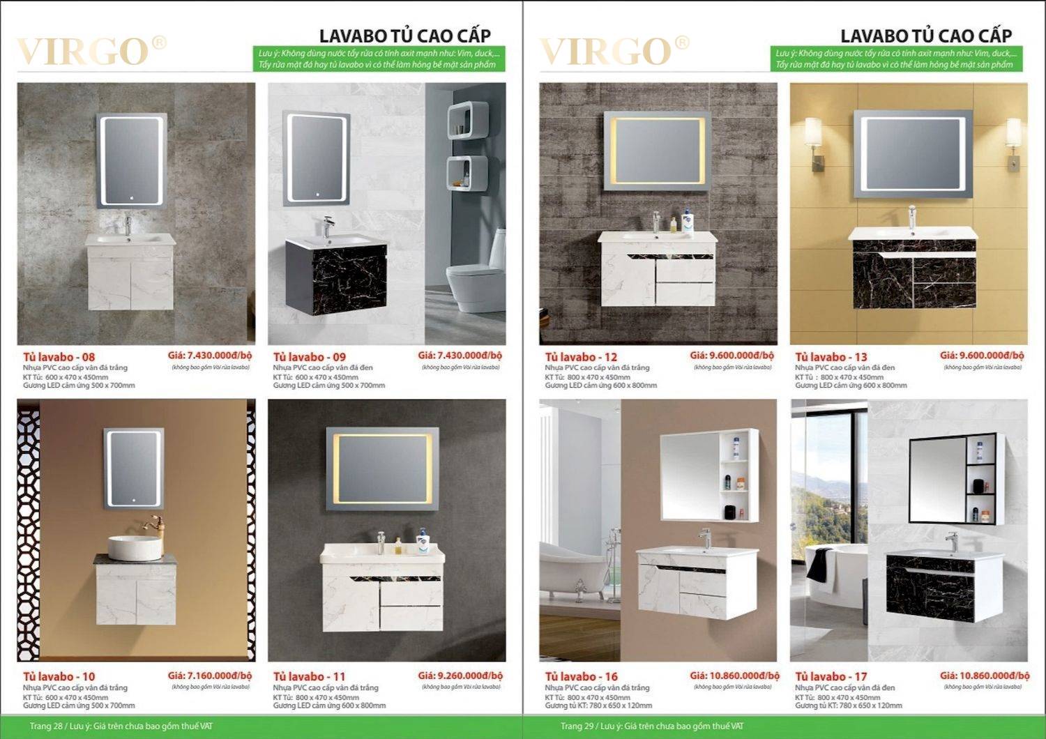 Catalogue và bảng giá Thiết bị vệ sinh VIRGO mới nhất /Page 15